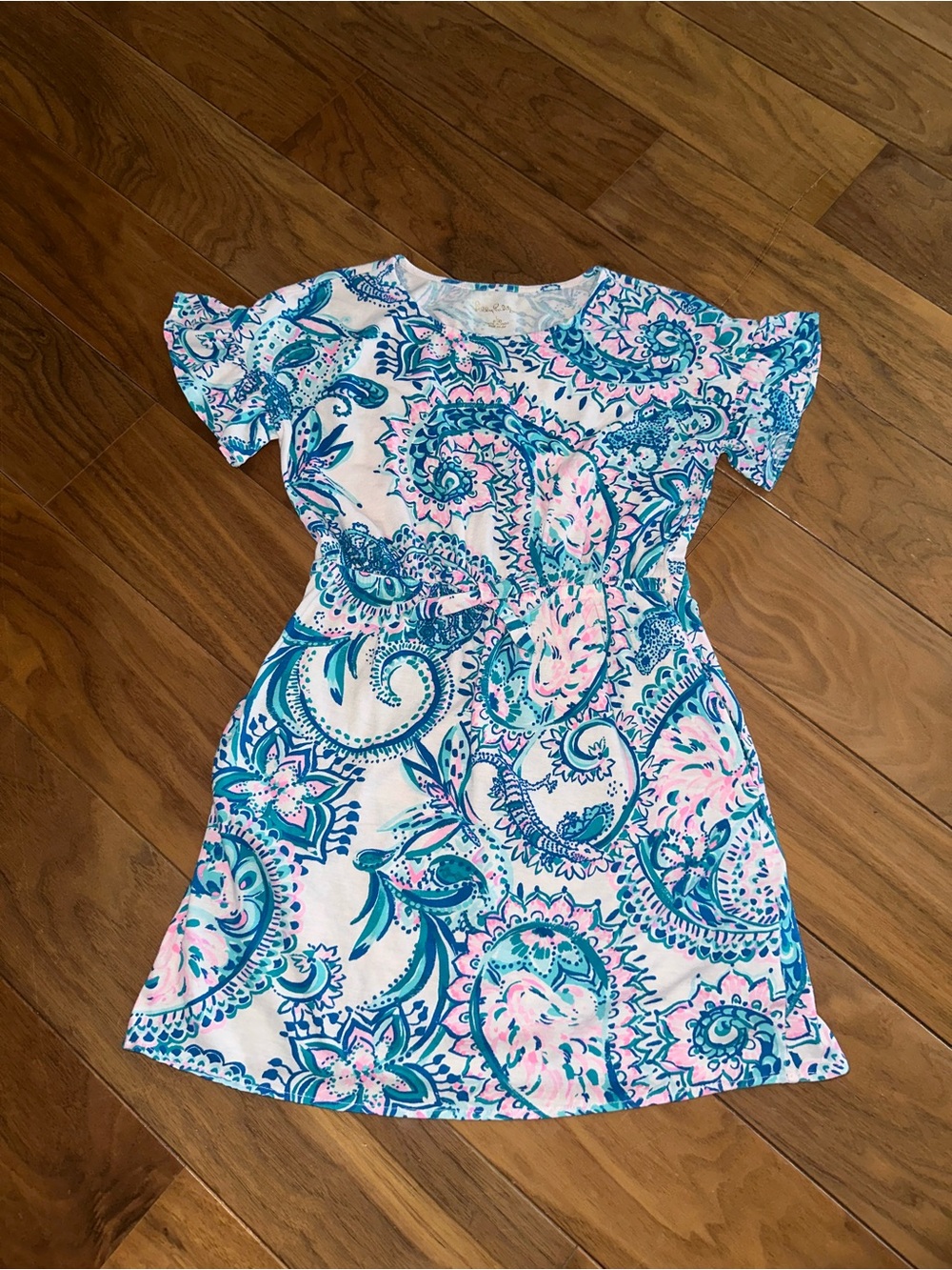 Lilly Pulitzer Pink & Teal Paisley Knit Dress